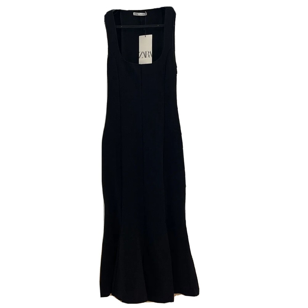 ZARA Womens Sleeveless Mermaid Black Dress Size Small